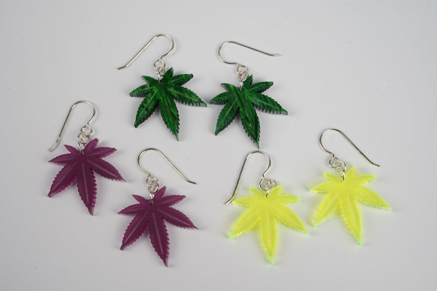 Pot Leaf Dangle Earrings