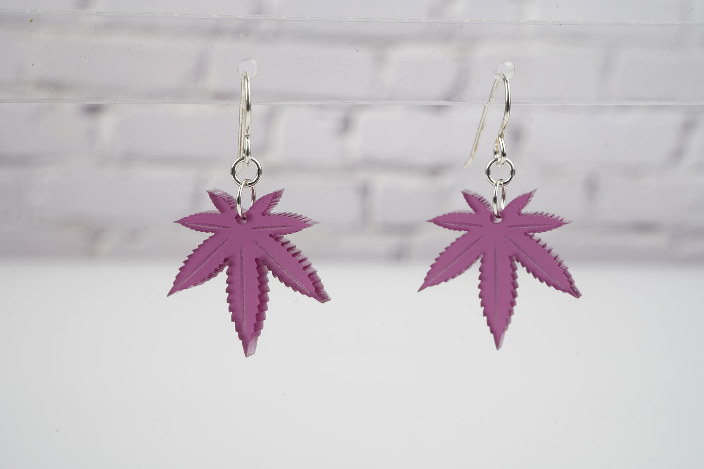 Pot Leaf Dangle Earrings