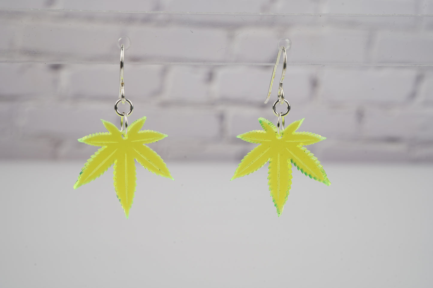 Pot Leaf Dangle Earrings