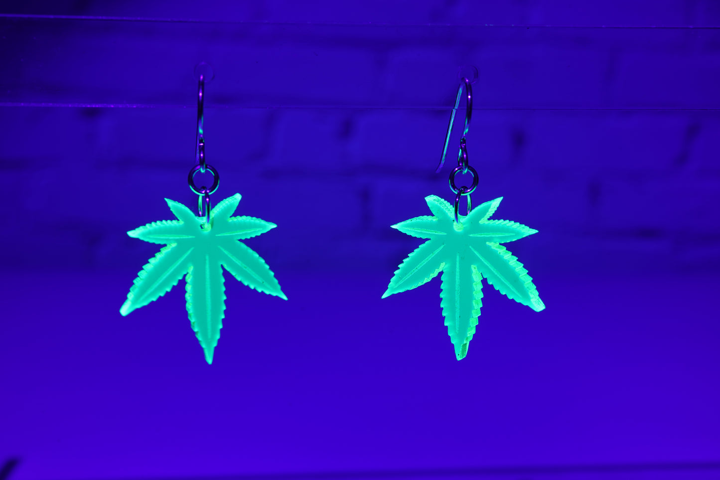 Pot Leaf Dangle Earrings