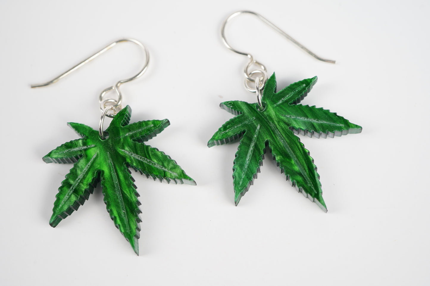 Pot Leaf Dangle Earrings