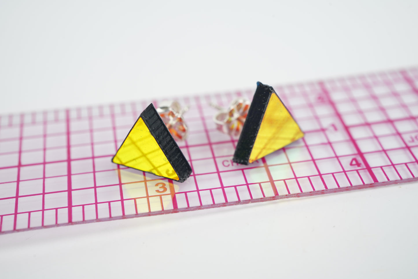 Triangle Studs- Iridescent