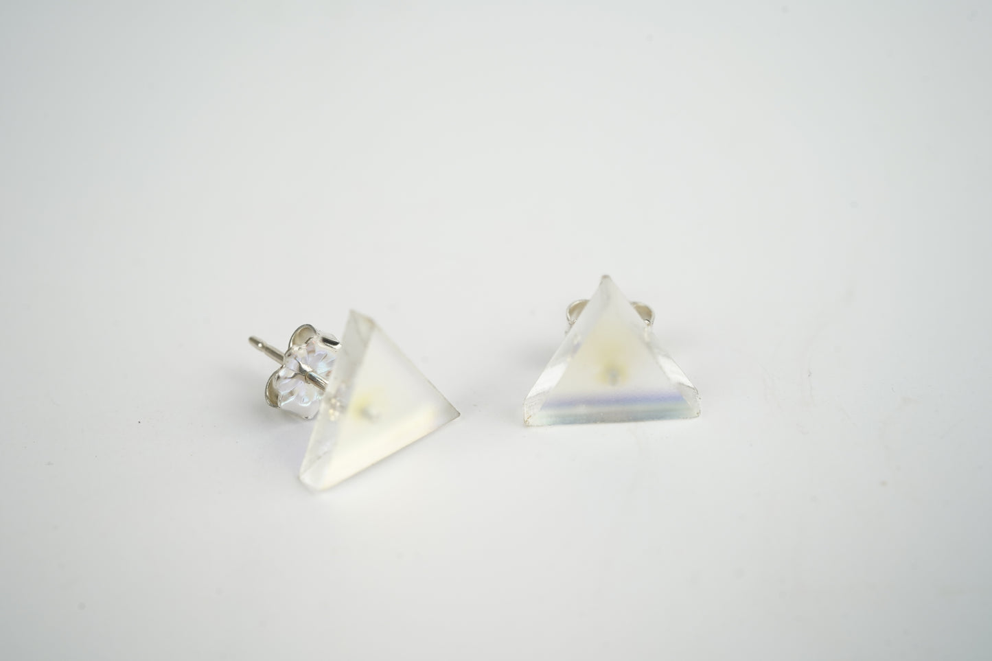 Triangle Studs- Iridescent