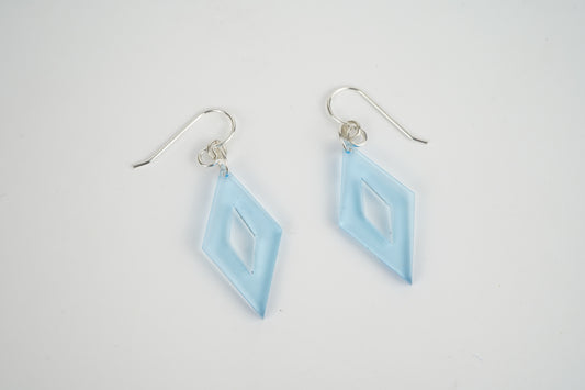 Blue Diamond Dangle Earrings