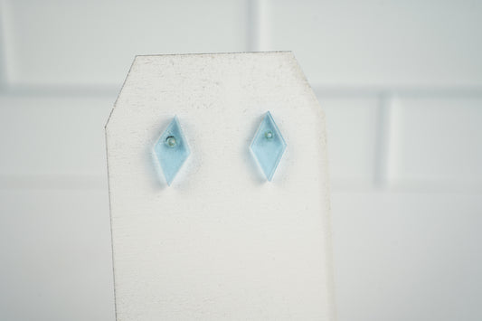 Blue Diamond Stud Earrings