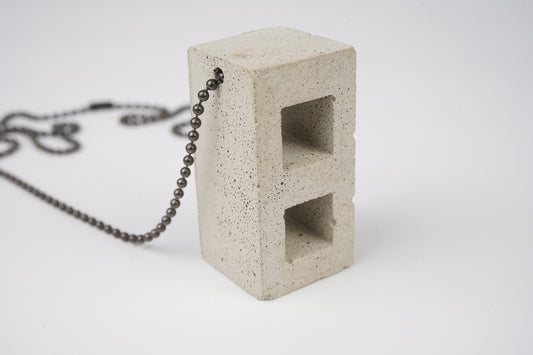 Concrete Cinderblock Necklace