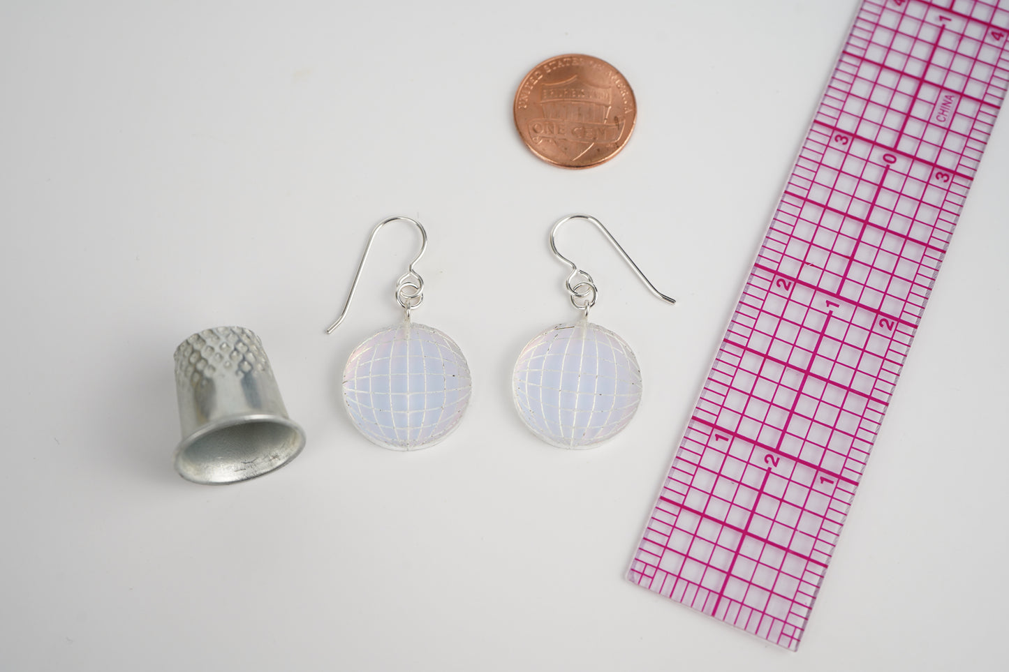 Disco Dangle Earrings-Iridescent