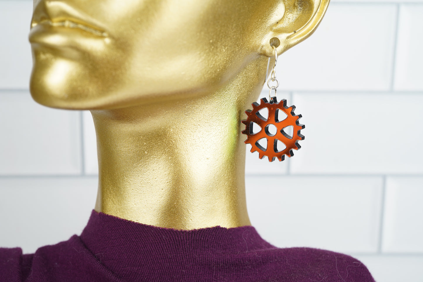 Gear Dangle Earrings
