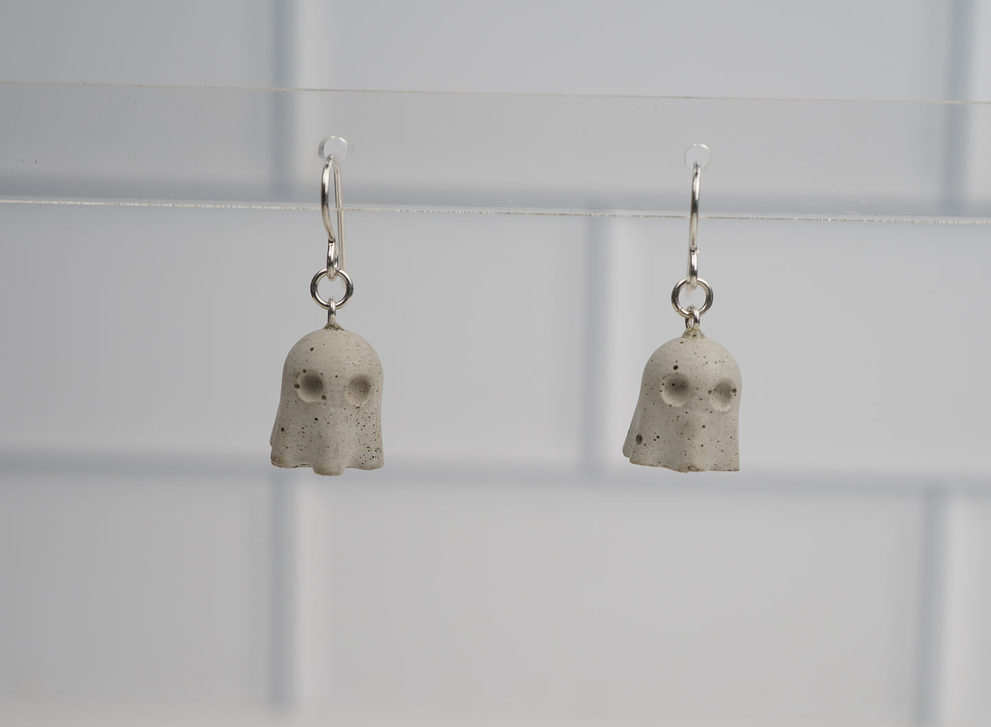 Concrete Ghost Dangle Earrings