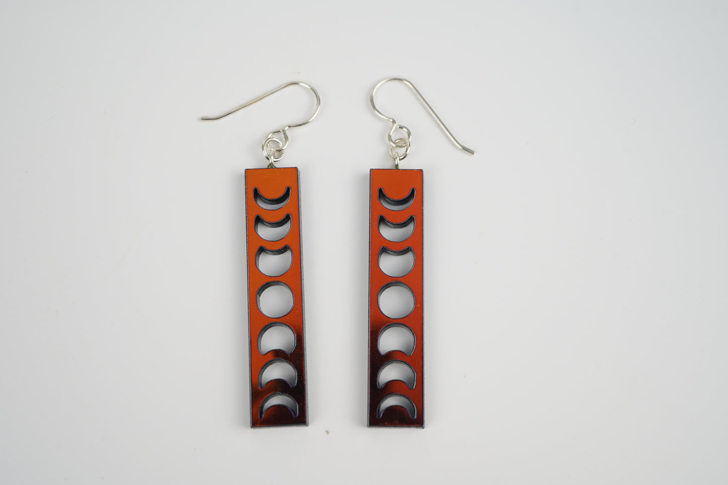 Moon Phase Dangle Earrings- Iridescent