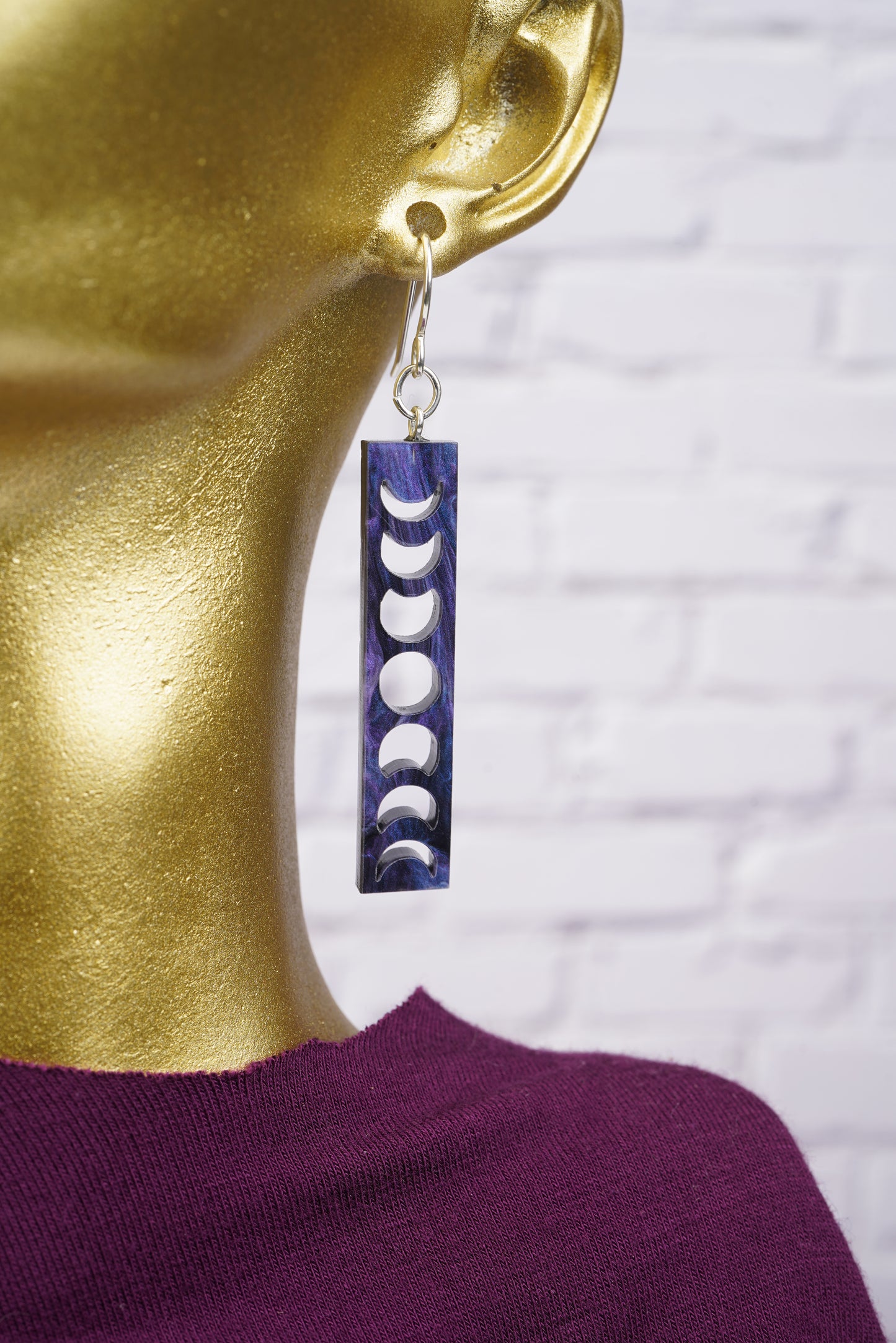 Moon Phase Dangle Earrings