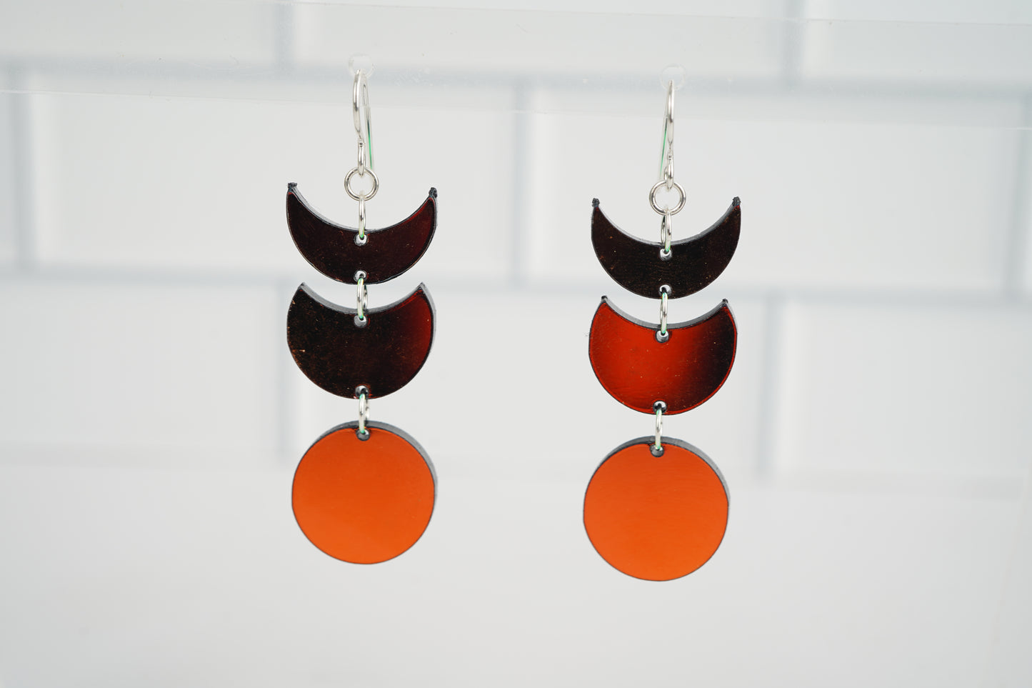 Moon Dangle Earrings- Iridescent