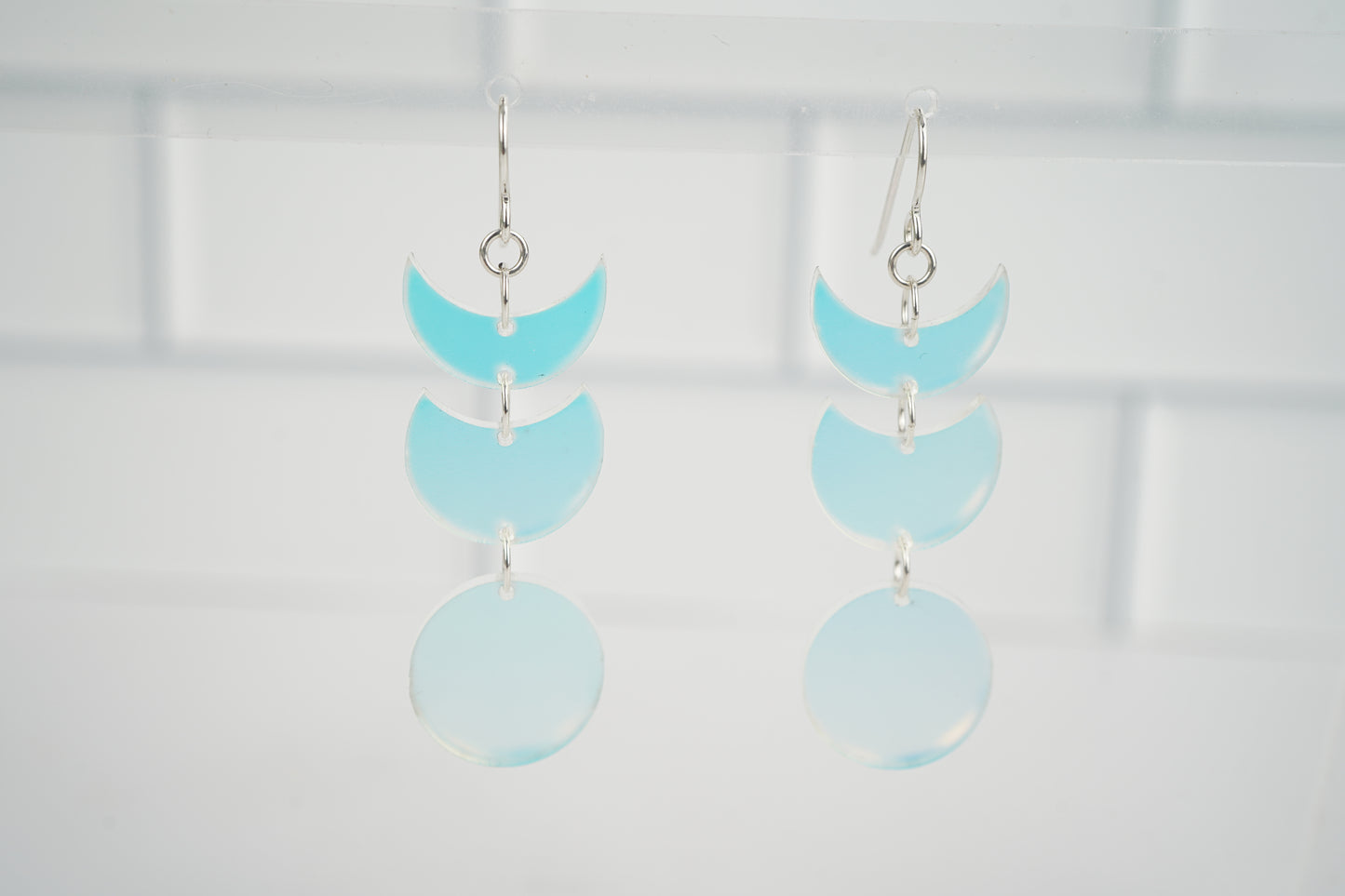Moon Dangle Earrings- Iridescent