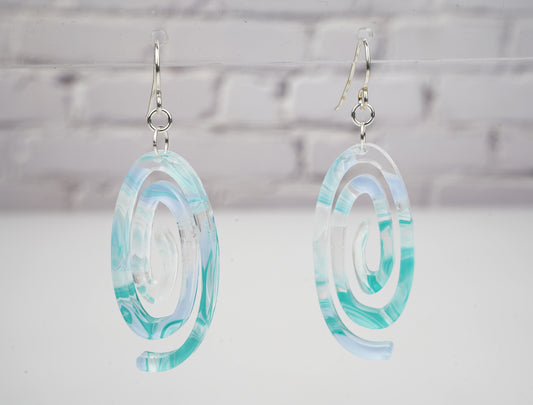 Tropical Swirl Dangle Earrings