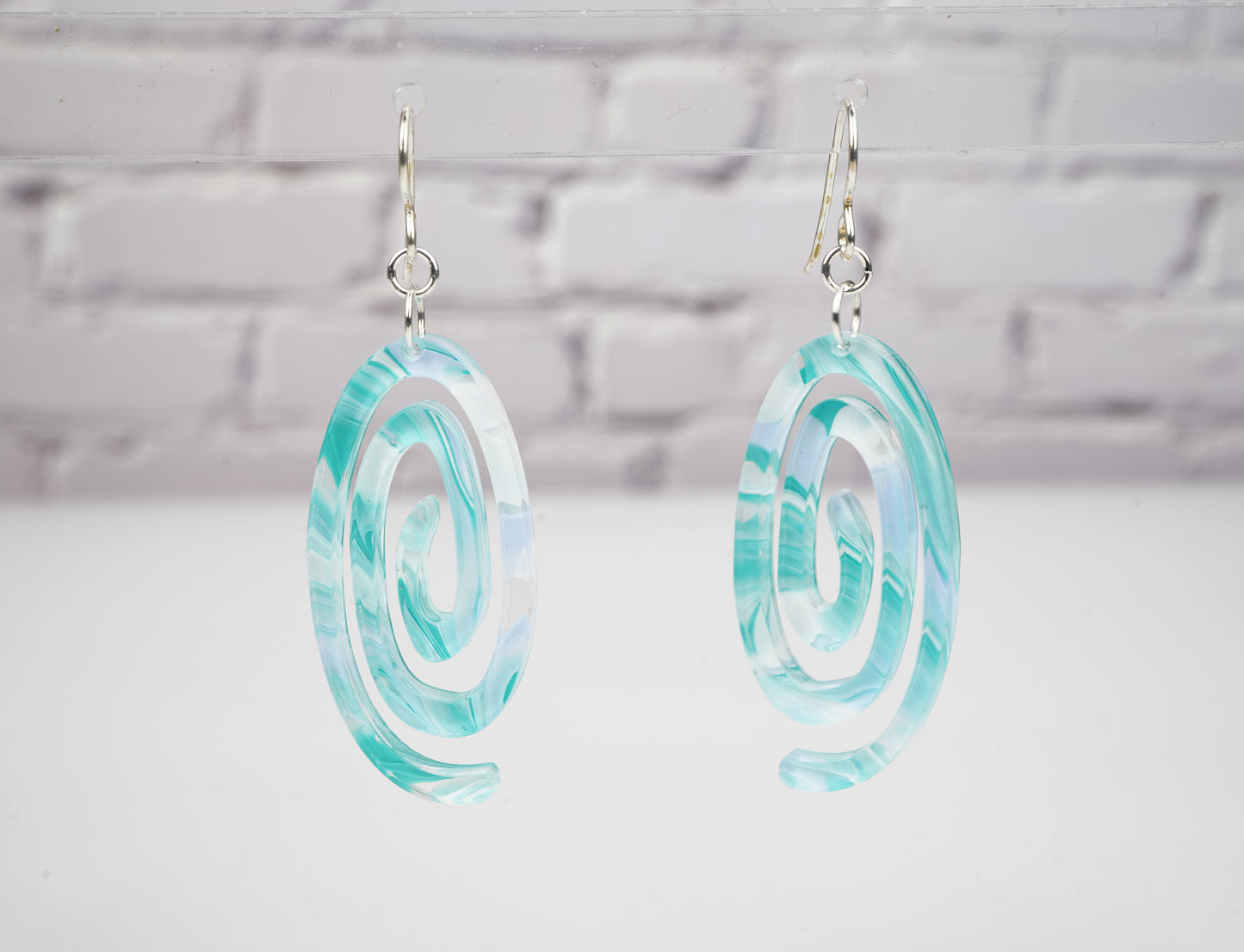 Tropical Swirl Dangle Earrings