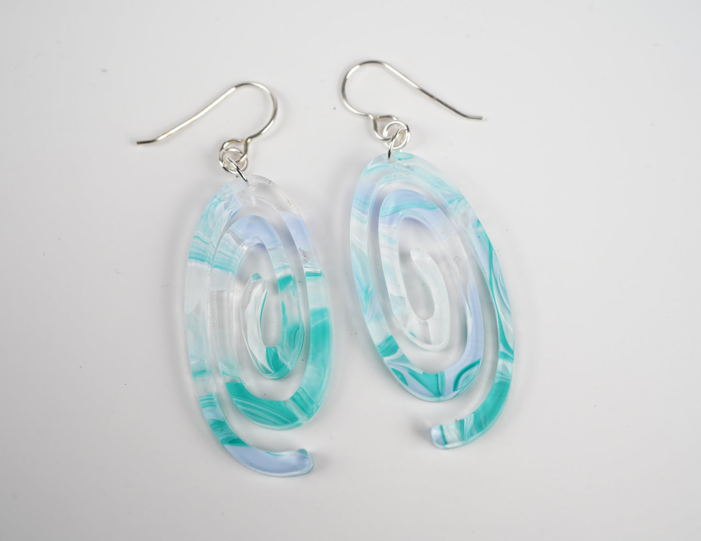 Tropical Swirl Dangle Earrings
