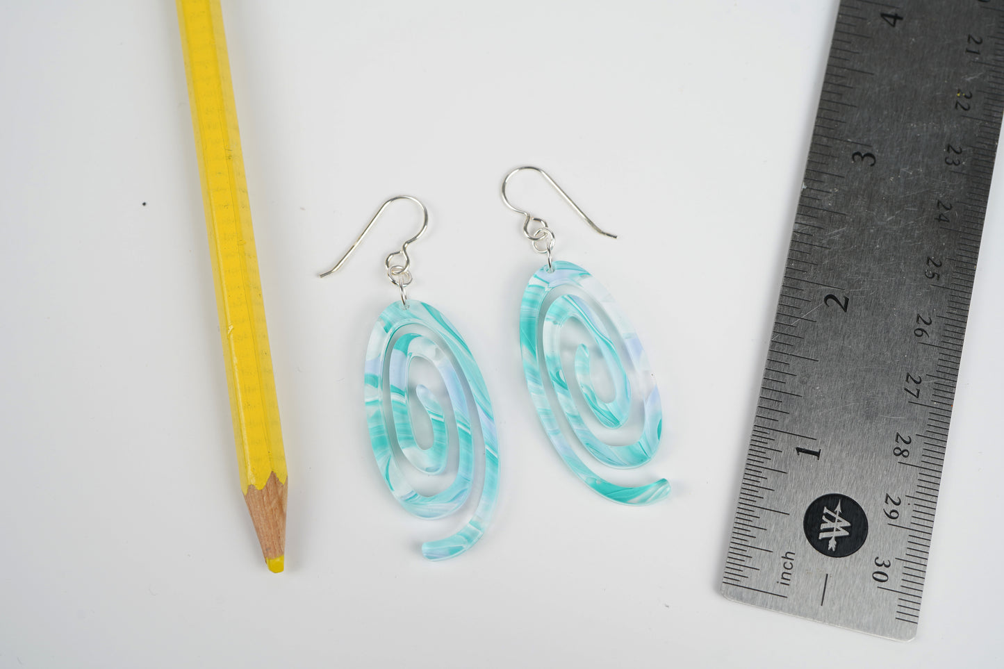 Tropical Swirl Dangle Earrings