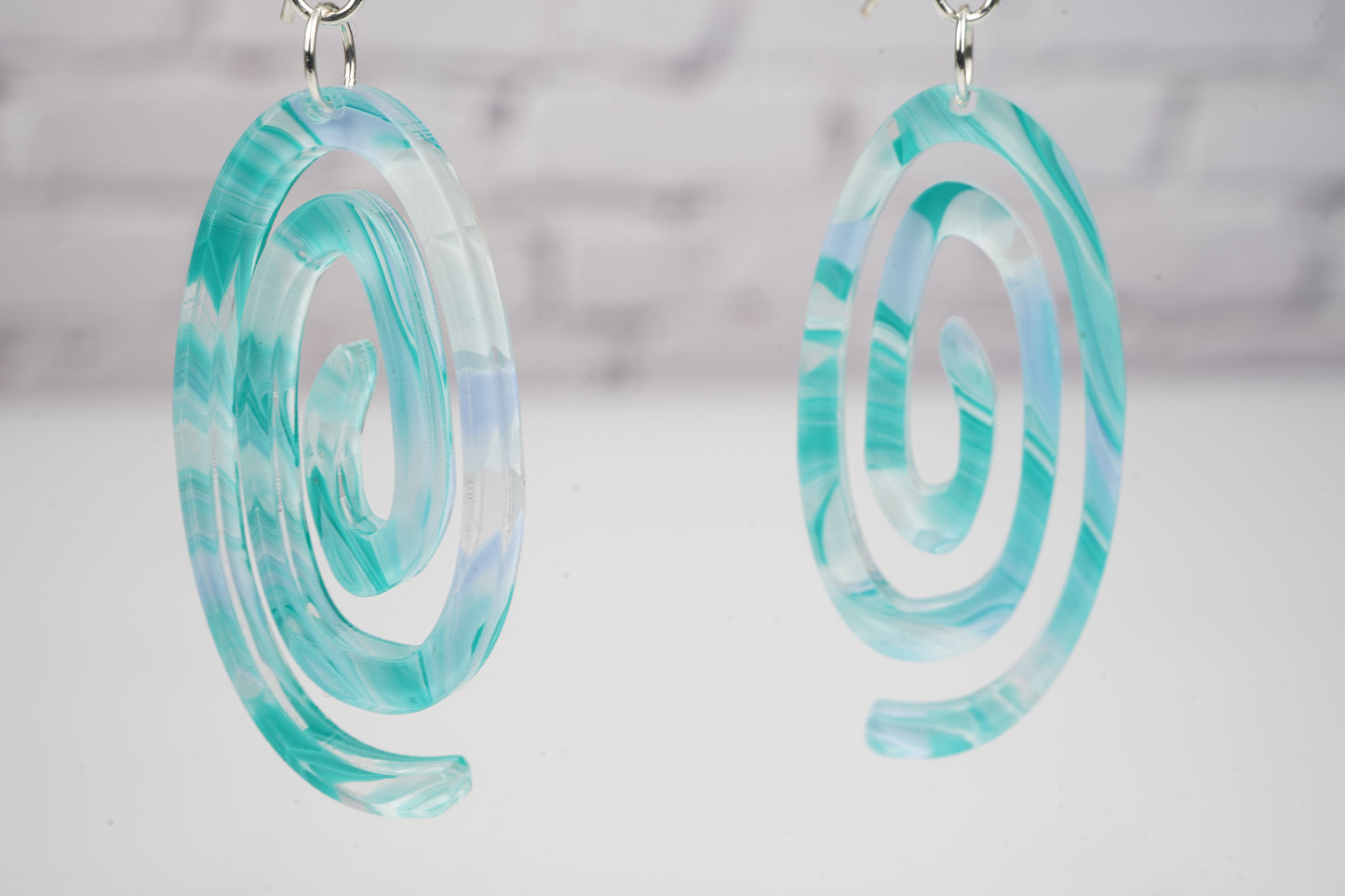 Tropical Swirl Dangle Earrings