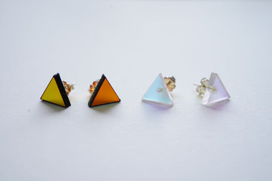 Triangle Studs- Iridescent